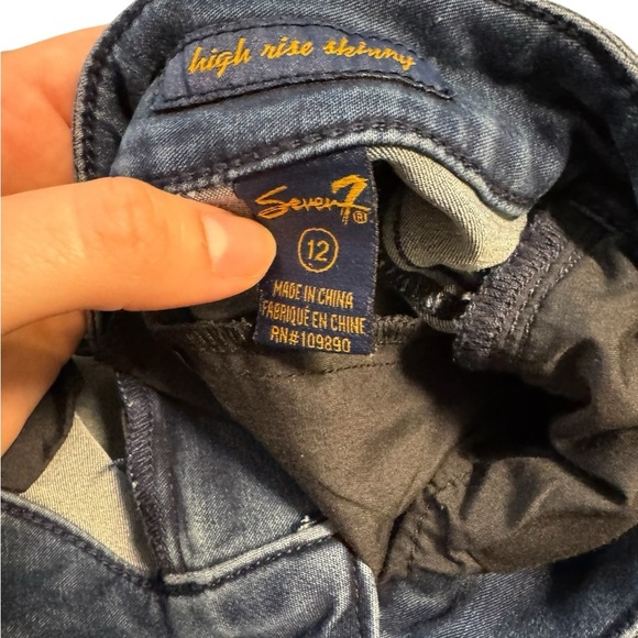 👖 Seven7 High Rise Dark Wash Skinny Jeans Women’s Size 12 👖 - Picture 4 of 6